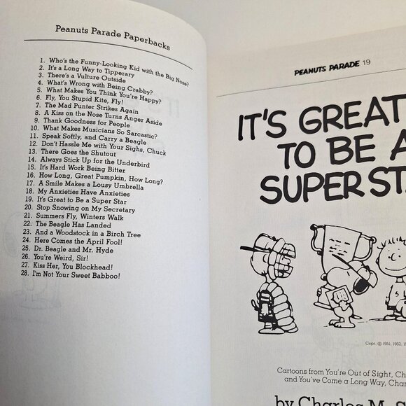Its Great To Be A Super Star Peanuts Parade Book Charles Schulz 1979 Vintage - Picture 4 of 8